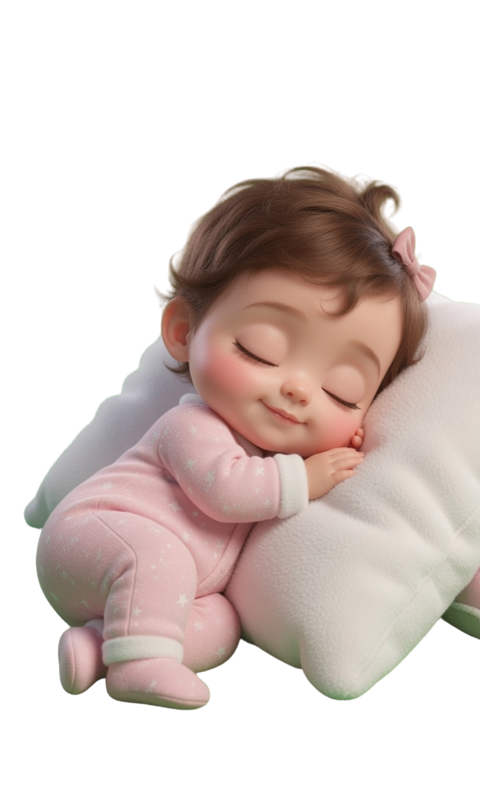 Mimizinha dormindo durante a noite